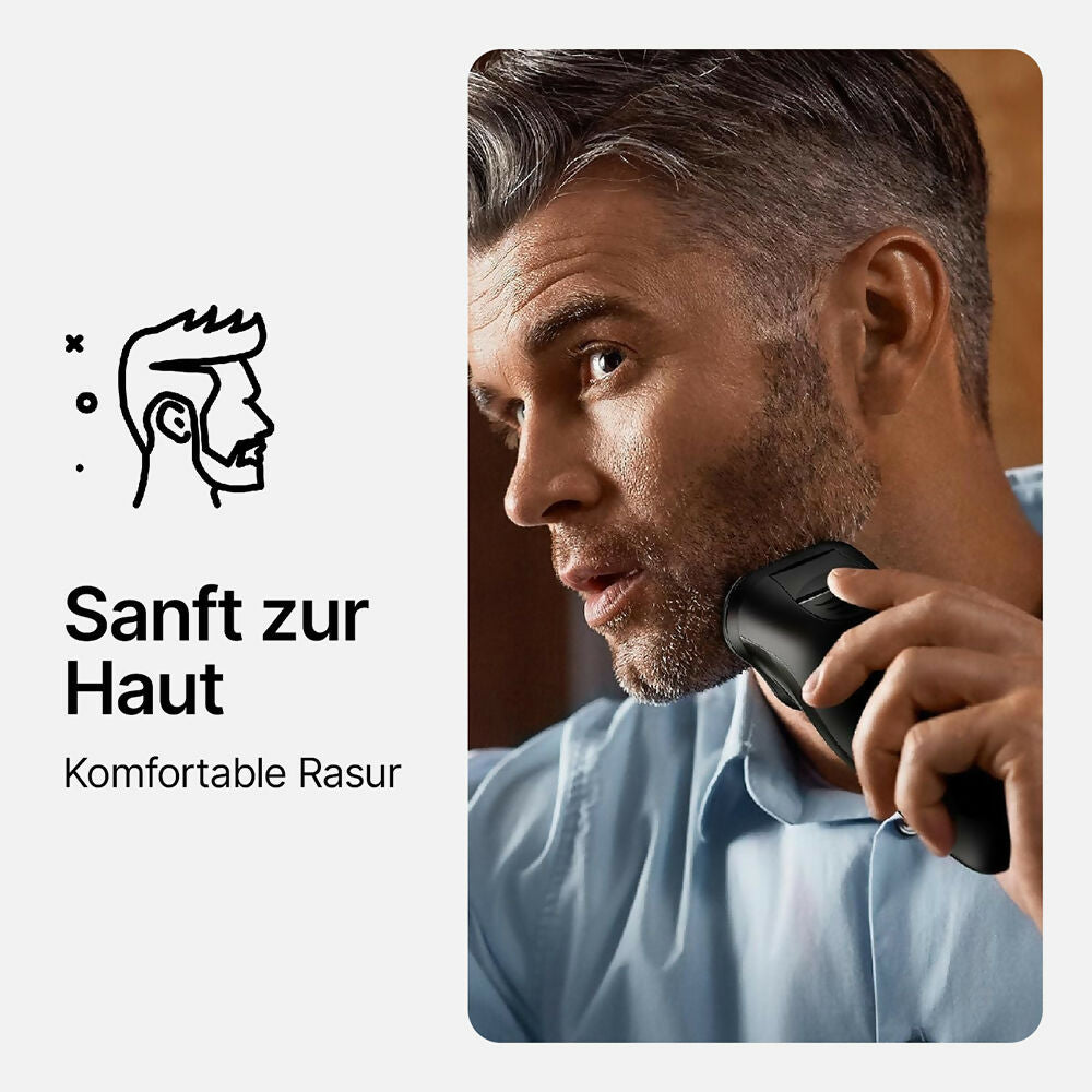 Oryzom ProCut – Präzise 4D-Klingen und integrierter Trimmer für eine gründliche und angenehme Rasur