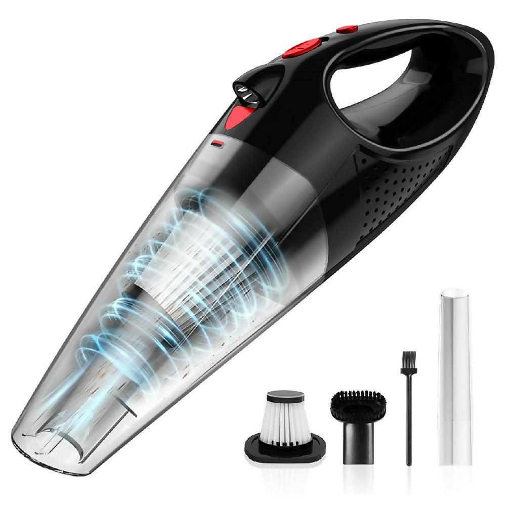 Ultra-starker Akku-Handstaubsauger / Beutelloser Handstaubsauger mit LED-Licht und Schnellladefunktion / Handsauger für Nass & Trocken / Leicht und leise