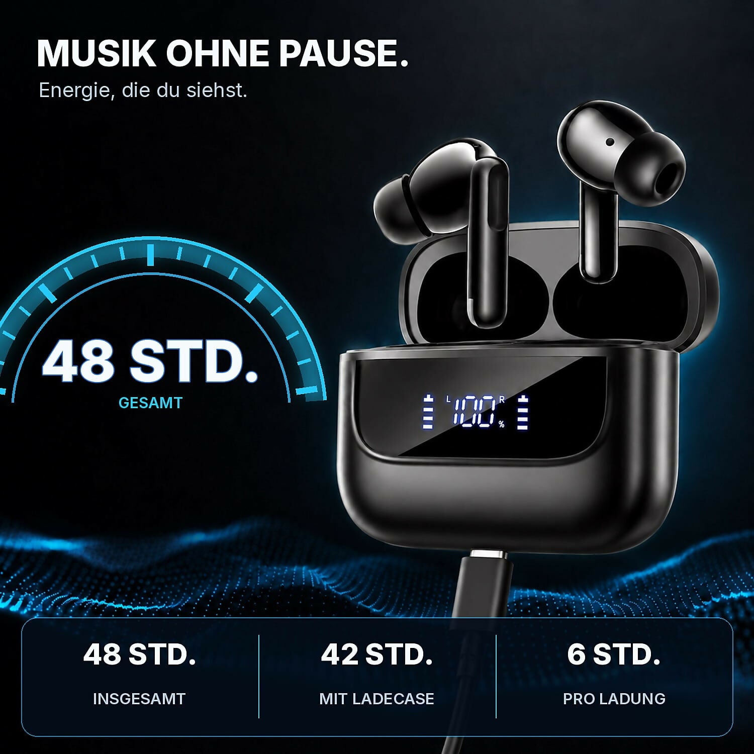 Oryzom AirBeat Ultra – Kabellose In-Ear-Kopfhörer mit Stereo-Sound für ein immersives Klangerlebnis
