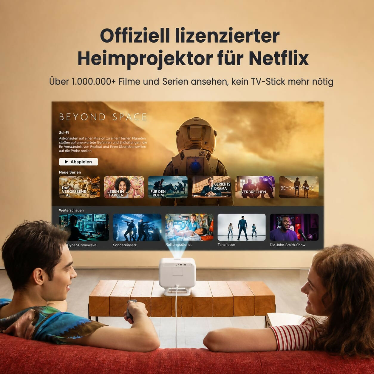VisionBeam L2 Plus - Heimkino-Beamer mit 4K-Unterstützung und Autofokus für flexible Unterhaltung zu Hause